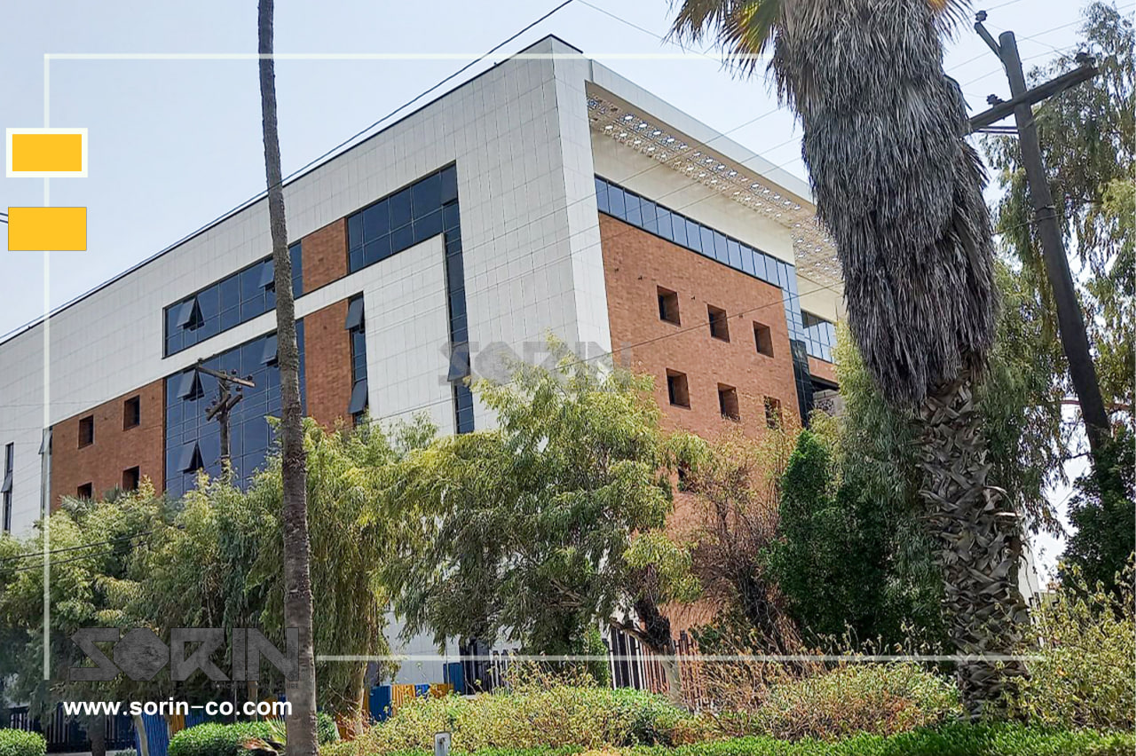 GFRC cladding panels installed on a contemporary facade
